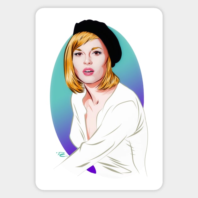 Faye Dunaway - An illustration by Paul Cemmick Sticker by PLAYDIGITAL2020